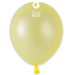 5in Gemar Neon Yellow Balloons 100ct #021 - Joker Party Supply