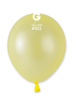5in Gemar Neon Yellow Balloons 100ct #021 - Joker Party Supply