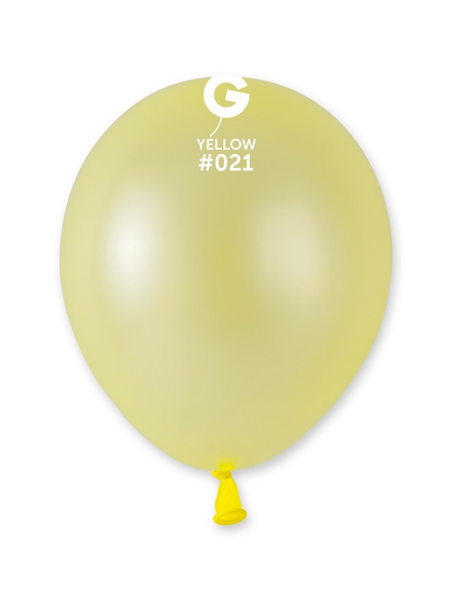 5in Gemar Neon Yellow Balloons 100ct #021 - Joker Party Supply