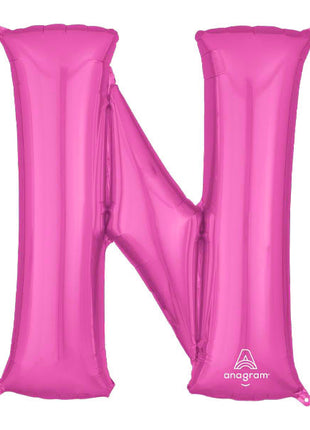 34in Anagram Pink Letter N Balloon - Joker Party Supply