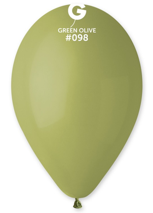 12in Gemar Standard Olive Balloons 50ct #098 - Joker Party Supply