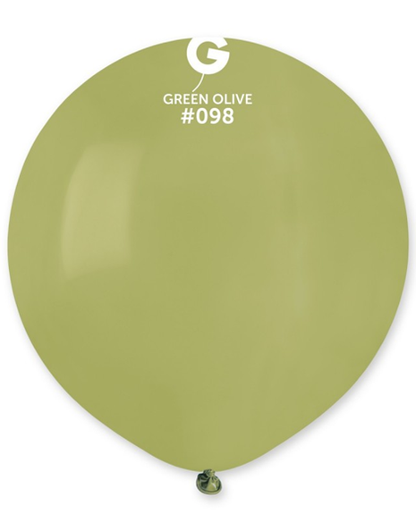 19in Gemar Standard Olive Balloons 25ct #098 - Joker Party Supply