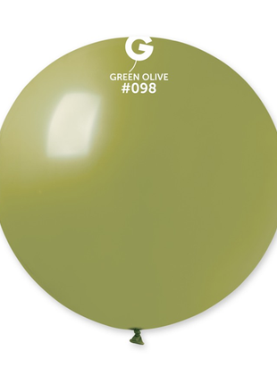 31in Gemar Standard Olive Balloon 1ct #098 - Joker Party Supply