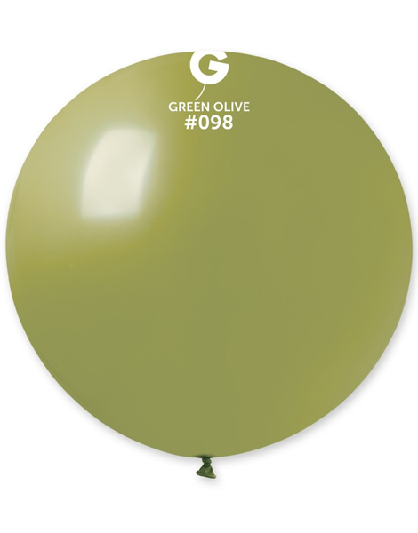 31in Gemar Standard Olive Balloon 1ct #098 - Joker Party Supply
