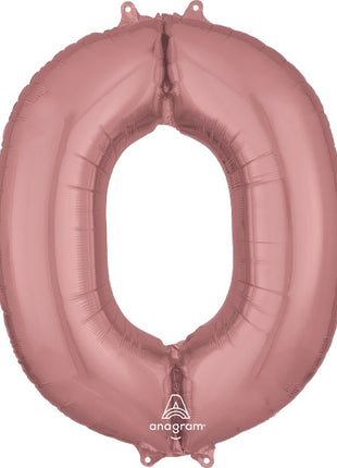 34in Anagram Rose Gold Letter O Balloon - Joker Party Supply