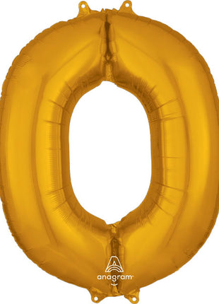 34in Anagram Gold Letter O Balloon - Joker Party Supply