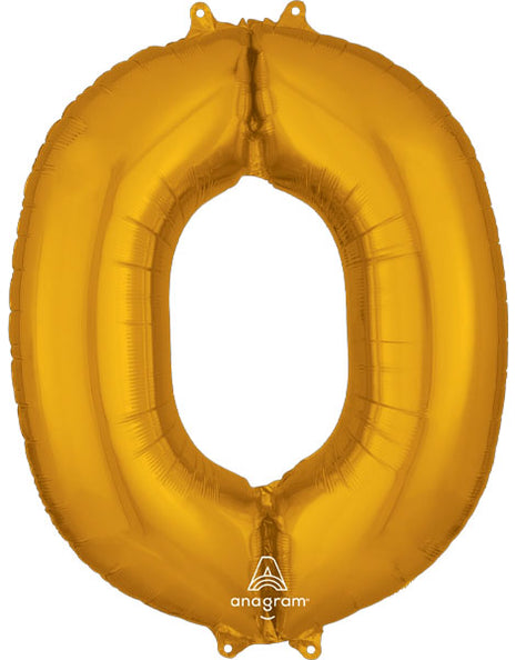 34in Anagram Gold Letter O Balloon - Joker Party Supply