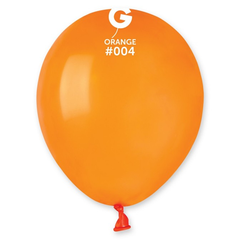 5in Gemar Standard Orange Balloons 100 # 004 - Joker Party Supply