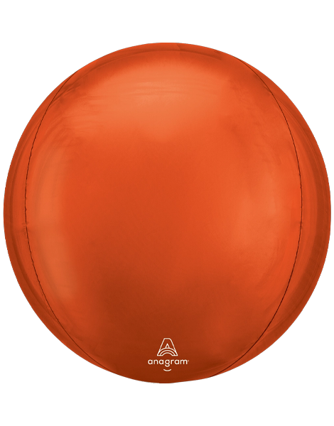 16in Anagram Orange Orbz Balloon - Joker Party Supply