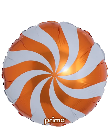 18in Prima Orange Swirl Balloon - Joker Party Supply