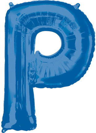 34in Anagram Blue Letter P Balloon - Joker Party Supply
