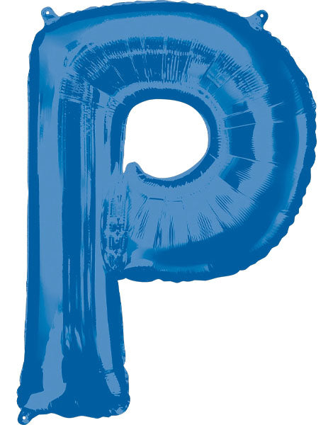 34in Anagram Blue Letter P Balloon - Joker Party Supply