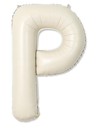 40in Joker Party White Sand Letter P Balloon - Joker Party Supply