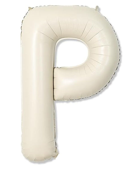 40in Joker Party White Sand Letter P Balloon - Joker Party Supply
