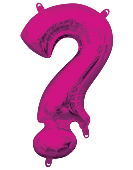 16in Anagram Pink ? Symbol Balloon - Joker Party Supply