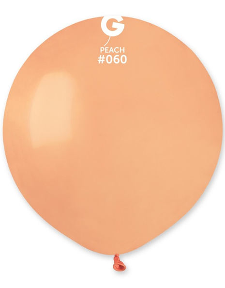19in Gemar Standard Peach Balloons 25ct #060 - Joker Party Supply