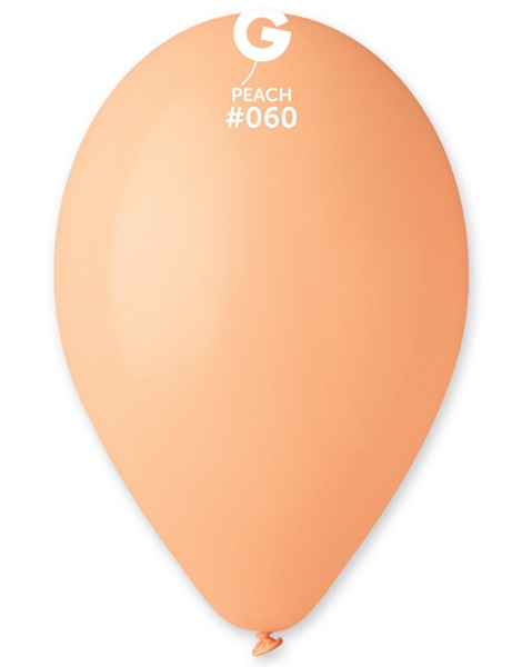 12in Gemar Standard Peach Balloons 50ct #060 - Joker Party Supply