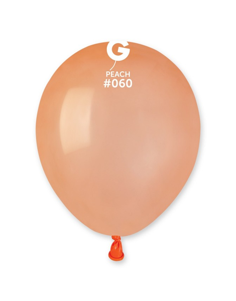 5in Gemar Standard Peach Balloons 100 #060 - Joker Party Supply