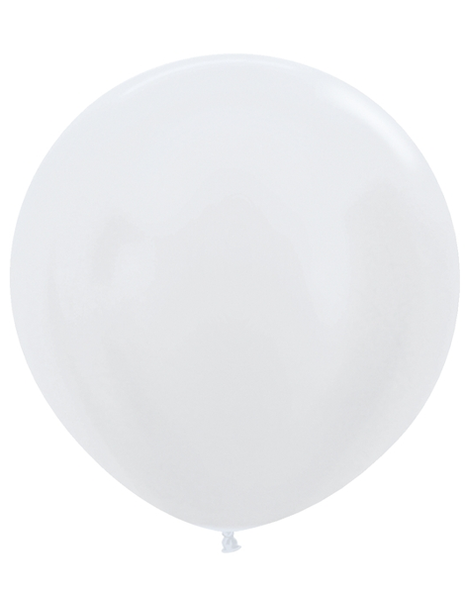 24in Sempertex Pearl White 10ct - Joker Party Supply