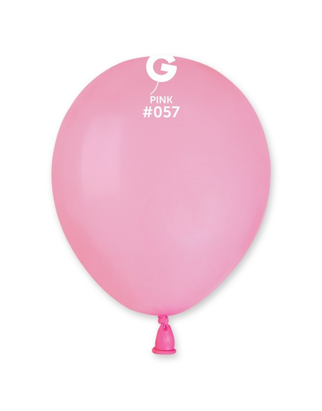 5in Gemar Standard Pink Balloons 100 # 057 - Joker Party Supply