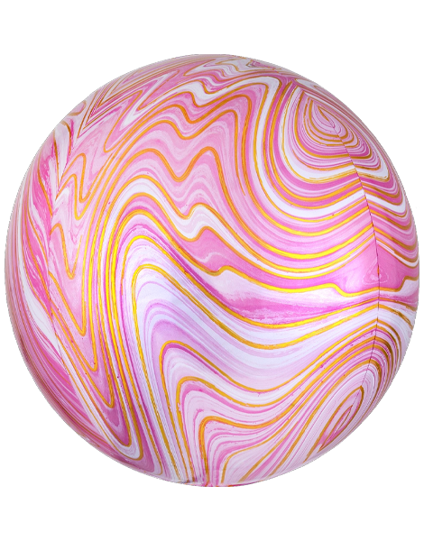 16in Anagram Pink Marblez Orbz Balloon - Joker Party Supply