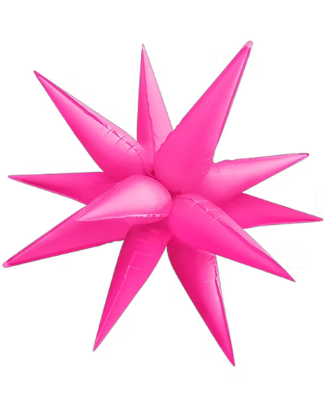 40in DecoChamp Neon Pink Starburst Balloon