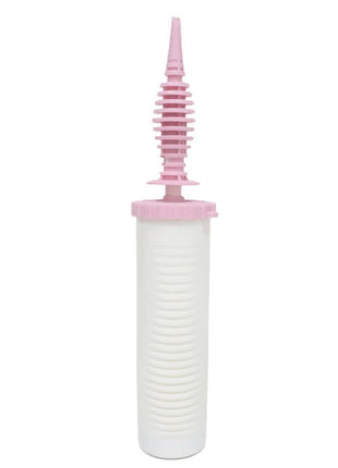 Bomba manual para globos rosa y blanca