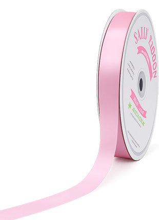 7/8in Single Face Satin Pink Ribbon 100Yds