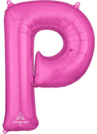 34in Anagram Pink Letter P Balloon - Joker Party Supply