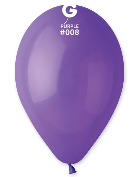 12in Gemar Standard Purple Balloons 50ct #008 - Joker Party Supply