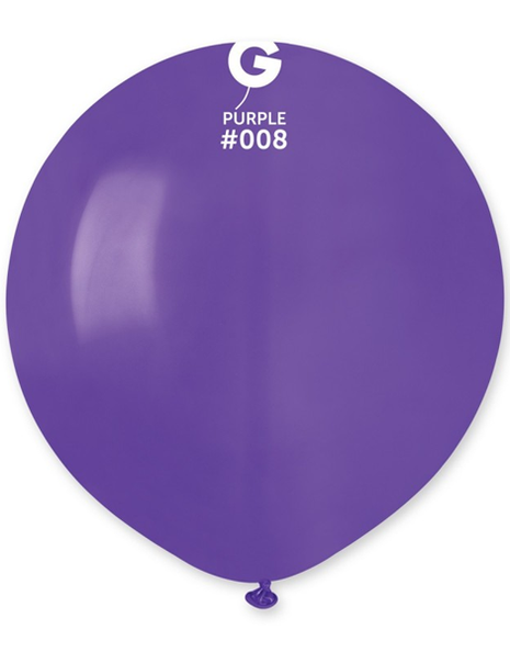 19in Gemar Standard Purple Balloons 25ct #008 - Joker Party Supply