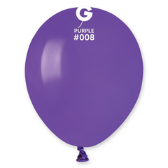 5in Gemar Standard Purple Balloons 100 # 008 - Joker Party Supply