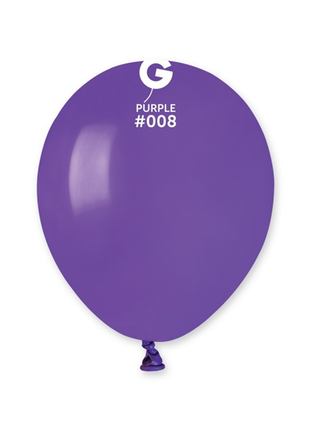 5in Gemar Standard Purple Balloons 100 # 008 - Joker Party Supply