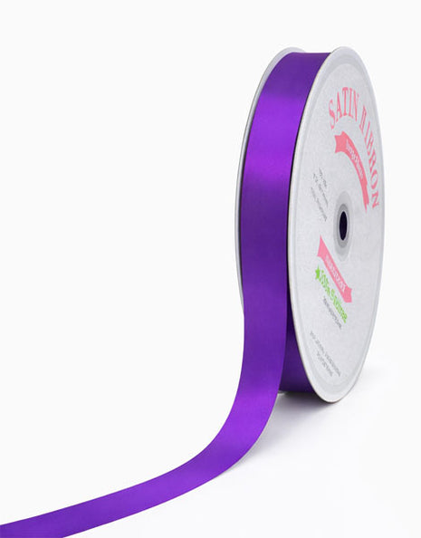 5/8in Single Face Satin Purple Ribbon 100Yds