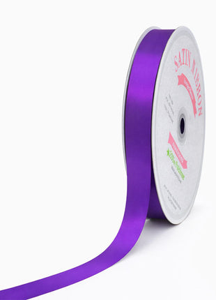 7/8in Single Face Satin Purple Ribbon 100Yds