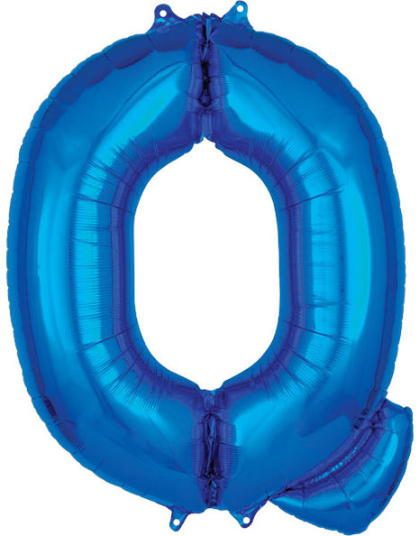 34in Anagram Blue Letter Q Balloon - Joker Party Supply