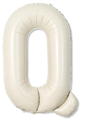40in Joker Party White Sand Letter Q Balloon - Joker Party Supply