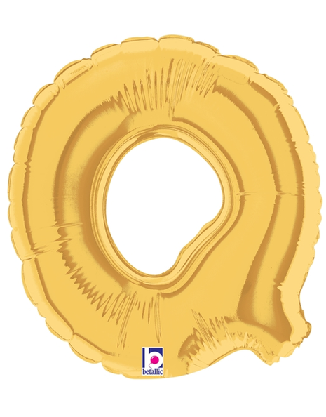 34in Betallic Gold Letter Q Megaloons - Joker Party Supply