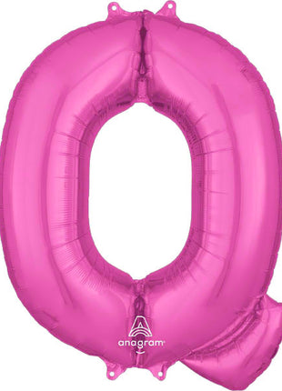 34in Anagram Pink Letter Q Balloon - Joker Party Supply