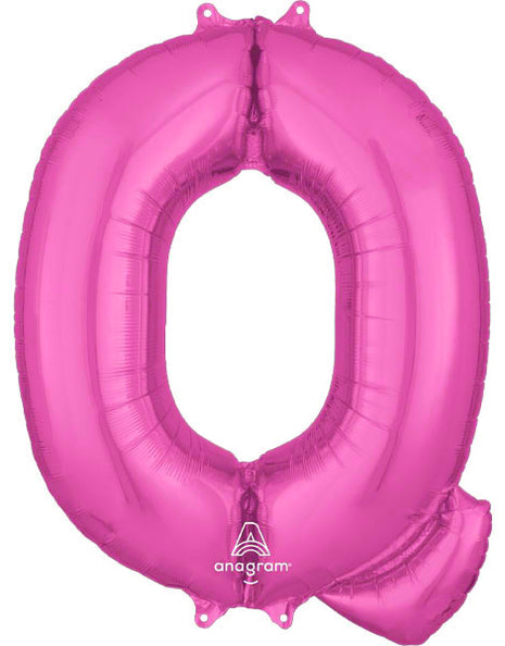 34in Anagram Pink Letter Q Balloon - Joker Party Supply