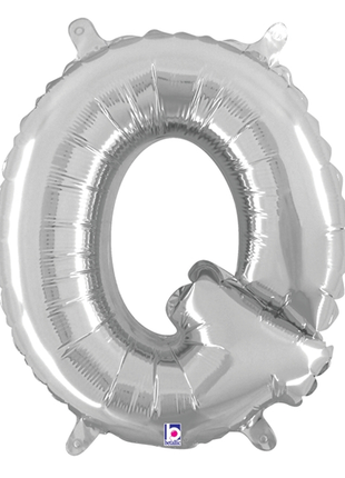 14in Betallic Air-Filled Silver Letter Q Balloon - Joker Party Supply