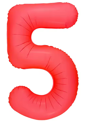 Globo número 5 rojo neón DecoChamp de 34 pulgadas