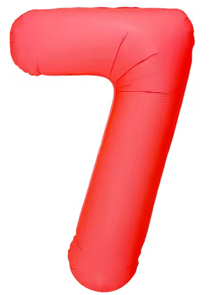 Globo número 7 rojo neón DecoChamp de 34 pulgadas