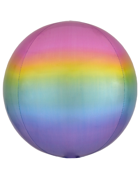 16in Anagram Omber Pastel Rainbow Orbz Balloon - Joker Party Supply