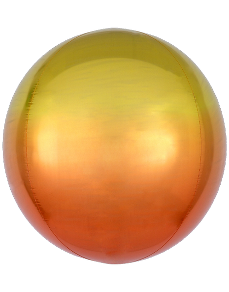 16in Anagram Omber Yellow & Orange Orbz Balloon - Joker Party Supply