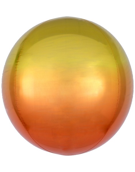 16in Anagram Omber Yellow & Orange Orbz Balloon - Joker Party Supply