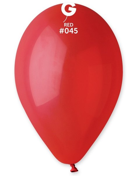 12in Gemar Standard Red Balloons 50ct #045 - Joker Party Supply