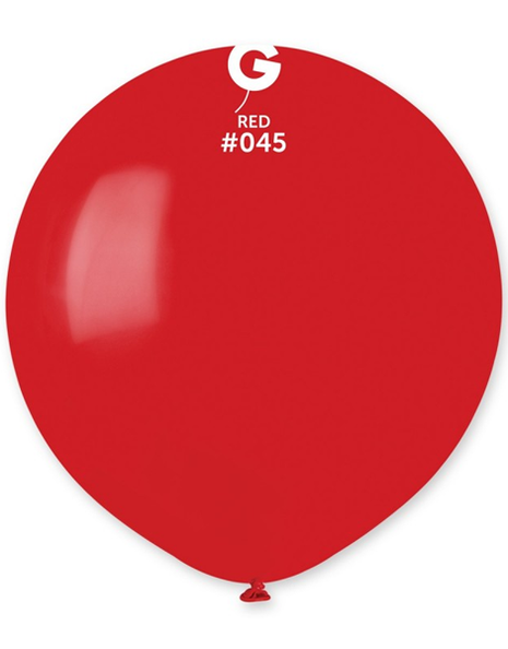 19in Gemar Standard Red Balloons 25ct #045 - Joker Party Supply