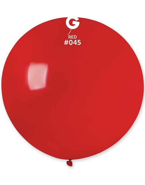 31in Gemar Standard Red Balloon 1ct #045 - Joker Party Supply