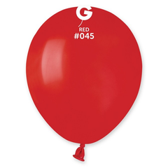 5in Gemar Standard Red Balloons 100 # 045 - Joker Party Supply